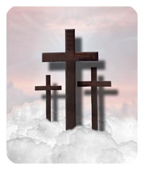 DF35 106 PK Three Crosses (Clouds) Pink